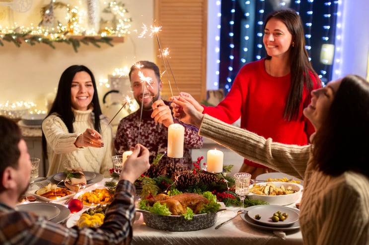 cena de navidad en familia